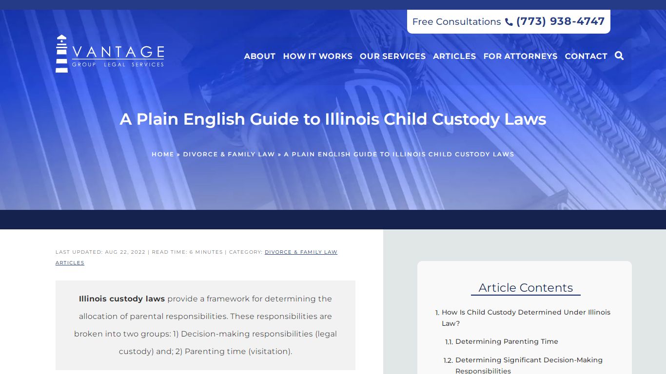 Illinois Custody Laws (2022) - Divorcing & Unmarried Parents